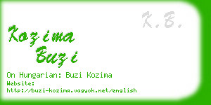 kozima buzi business card